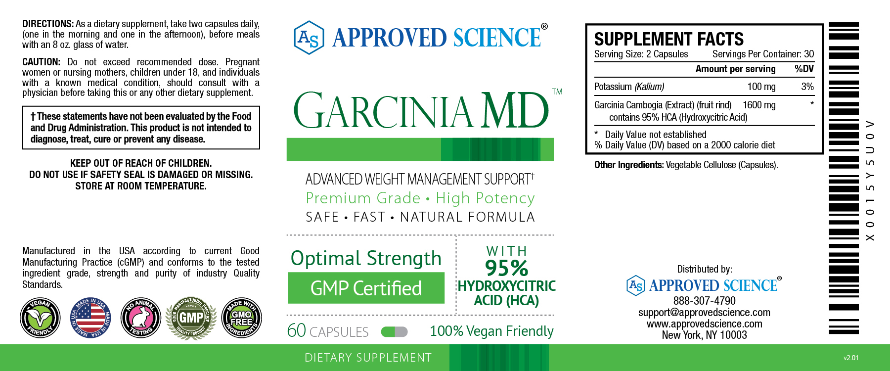 Garcinia MD Supplement Facts